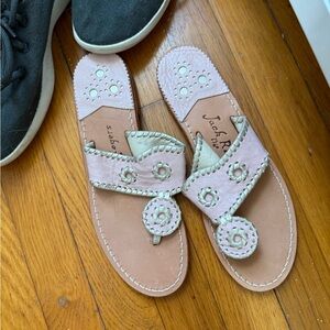 Jack Rogers Women's Pink and Tan Sandals